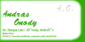 andras onody business card